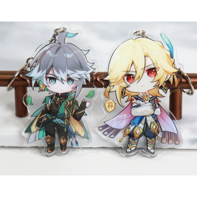 Al Haitham and Kaveh Keychain - Genshin Impact Acrylic Charm