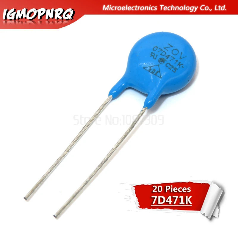 20 chiếc varistor 07D471K 470V piezoresistor 7D471K 7D471