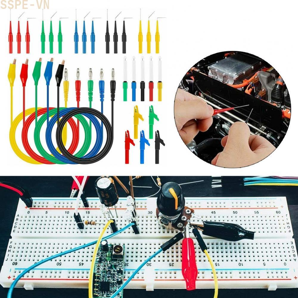 Test Leads Clip Kit Leads Multimeter Probe Test 30pcs Alligator Durable