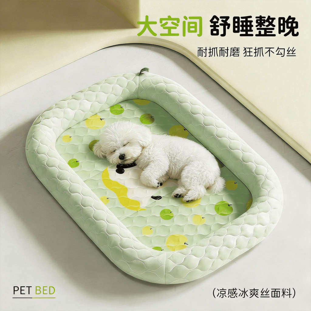 [Sẵn sàng] Pet Ice Pad Cat Dog Universal Summer Ice Nest Sleeping Pad Dog Cool Mat Ice Silk Mat Cat 
