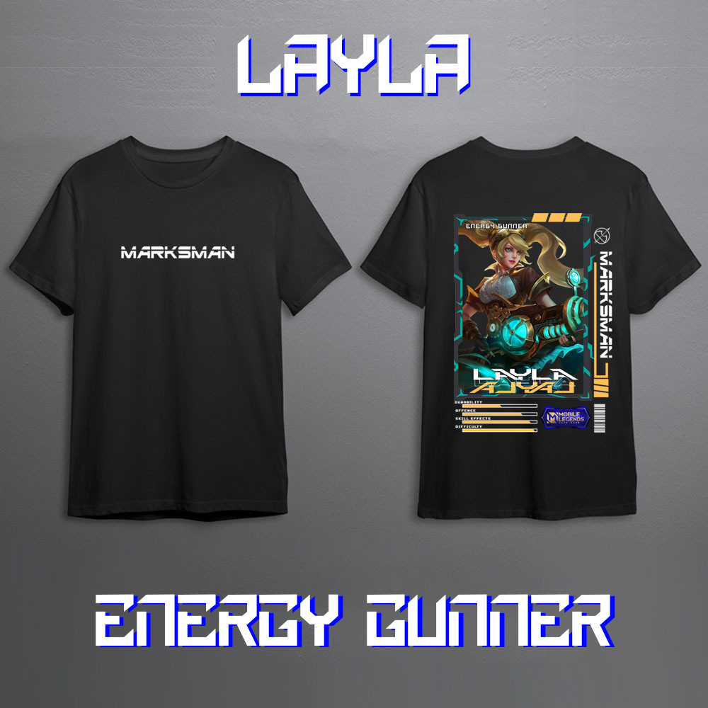 Áo thun Mobile Legend Hero Layla Marksman Skin Cool / / áo thun ml / / áo thun di động Legend / / áo