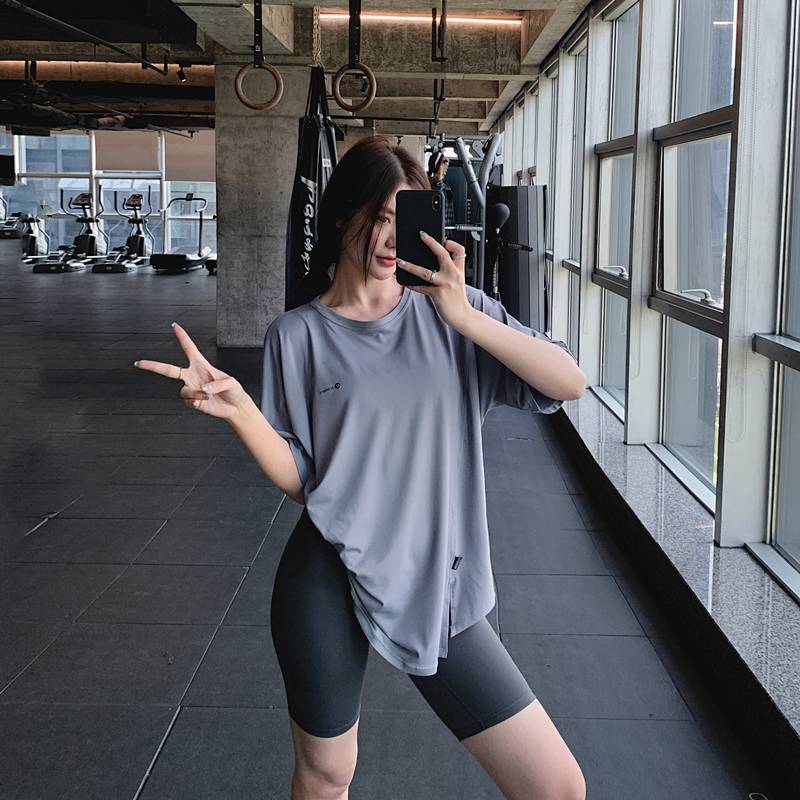 Outdoor Morning Running Step Loose Slimming Quick-Drying Thigh-Length Mid-Length Yoga Exercise Worko