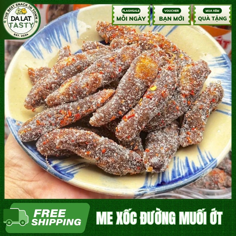 [LOẠI NGON] Me Chua Sốc Đường Muối Ớt - Loại Ngon Đặc Biệt - Me Xóc Ớt Chua Cay - Dalat Tasty