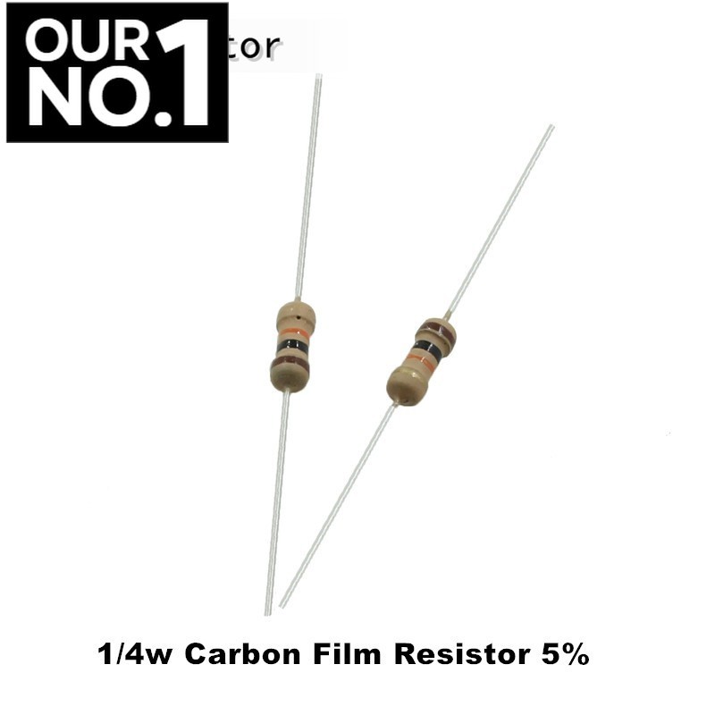 100 Chiếc 1 / 4w Phim Carbon Điện Trở 5% 0,25W 100KR 110KR 120KR 130KR 150KR 160K 180K ohm