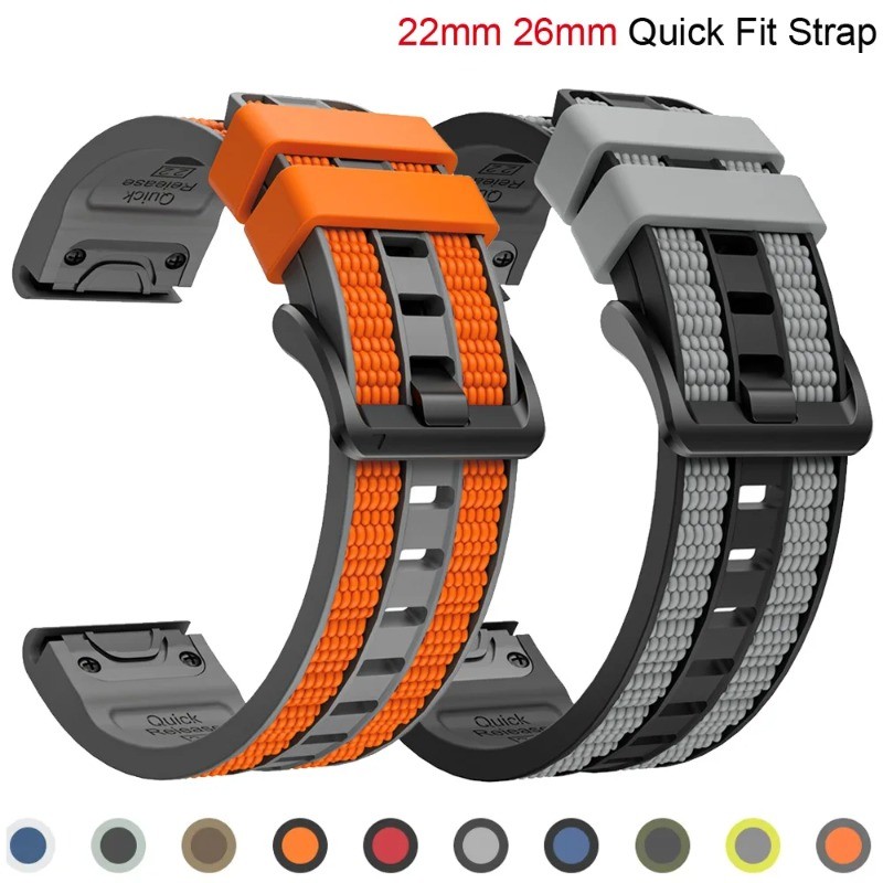 Dây đeo vừa vặn nhanh 22mm 26mm cho Garmin Fenix 8 7 Pro 7S 6X 6 Venu 3 Tactix 7 Vòng tay silicon th
