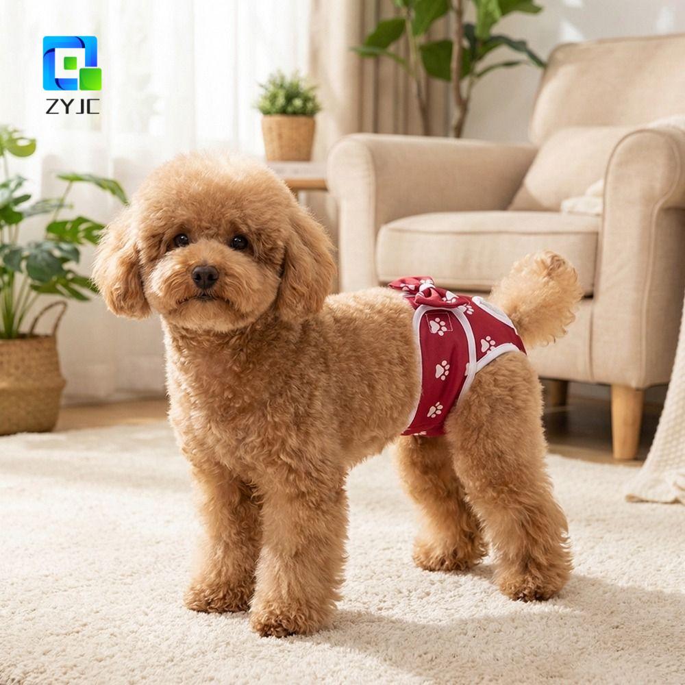 ZYJC Quần lót vệ sinh cho chó ZYJC, Tã chó có thể giặt được có thể điều chỉnh, Thiết thực ấm cúng th