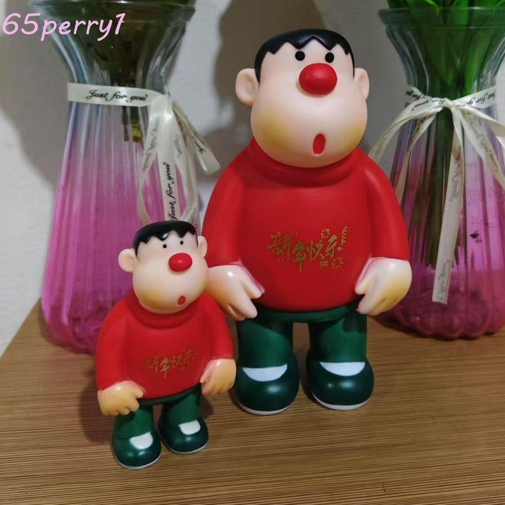 PERRY1 Anime Doremon Béo|Búp bê, béo đầu cong|Phiên bản Q Nhân vật hành động Doremon, Phim hoạt hình