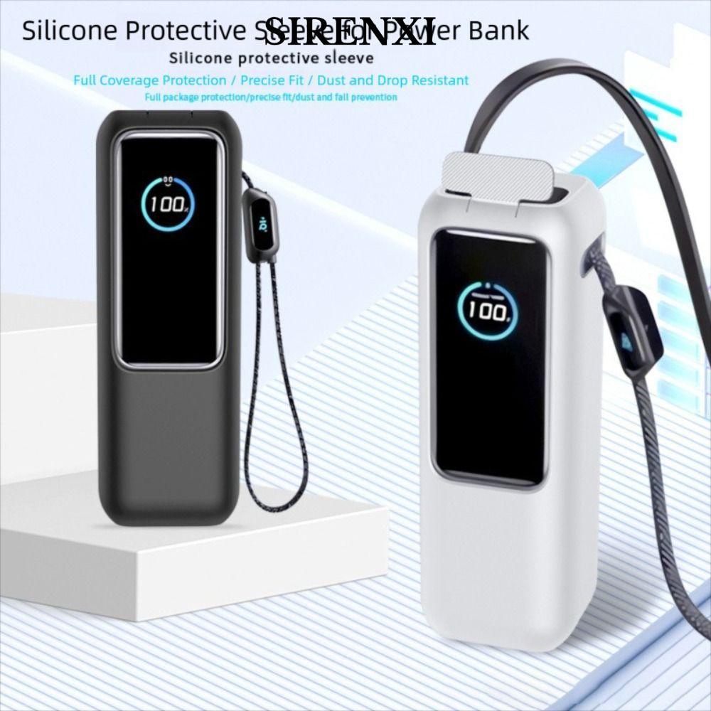 SIRENXI Silicone, Bảo vệ chống sốc chống bụi, Hộp đựng mềm di động cho Ngân hàng điện Anker Zolo (25