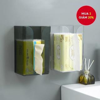  Hộp đựng khăn giấy treo tường Hộp giấy không thủng Hộp giấy vệ sinh gia đình Nhà vệ sinh Khăn ăn nhà bếp Hộp lưu trữ trong suốt 