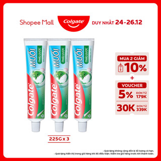  Bộ 3 Kem Đánh Răng Colgate Herbal Salt Muối Thảo Dược bảo vệ răng và nướu tối ưu 225g tuýp 