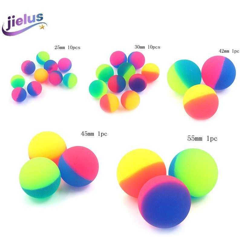 [Jielus] 1 / 10 Chiếc Moonlight High Bounce Ball Co Giãn Juggling Jumping Balls Bouncing Ball Đồ Chơ