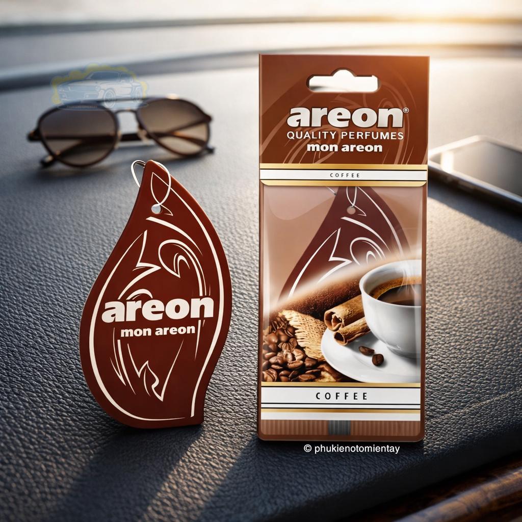 Areon Combo 10 Cái Lá Thơm Treo Xe Ô Tô Hương Cà Phê Khử Mùi Tốt Trang Trí Nội Thất Xe Hơi Nhập Khẩu Chính Hãng 3