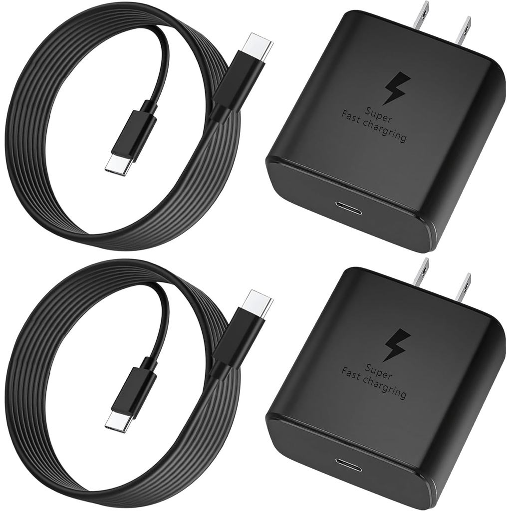 Bộ sạc siêu nhanh 45W USB C, 2 gói Khối sạc điện thoại Android Loại C Tương thích với Samsung Galaxy