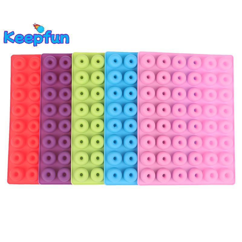 [Keepfun] Khuôn Chảo Donut 48 Lỗ Bánh rán Silicon Khuôn Muffin Cho Khay Nướng Khuôn Làm Bánh Donut B