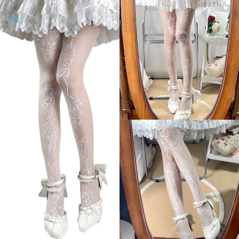 Pri Rose Control Quần Sheer Quần đùi Stocking Eo Quần