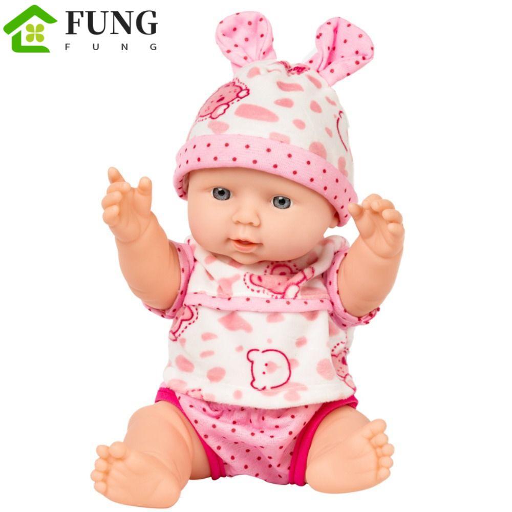 FUNG Bé Sơ Sinh Búp Bê, Quần Áo Búp Bê Di Động Mô Phỏng Búp Bê Bé, Đồ Chơi Trẻ Em Nhà Chơi Trang Phụ