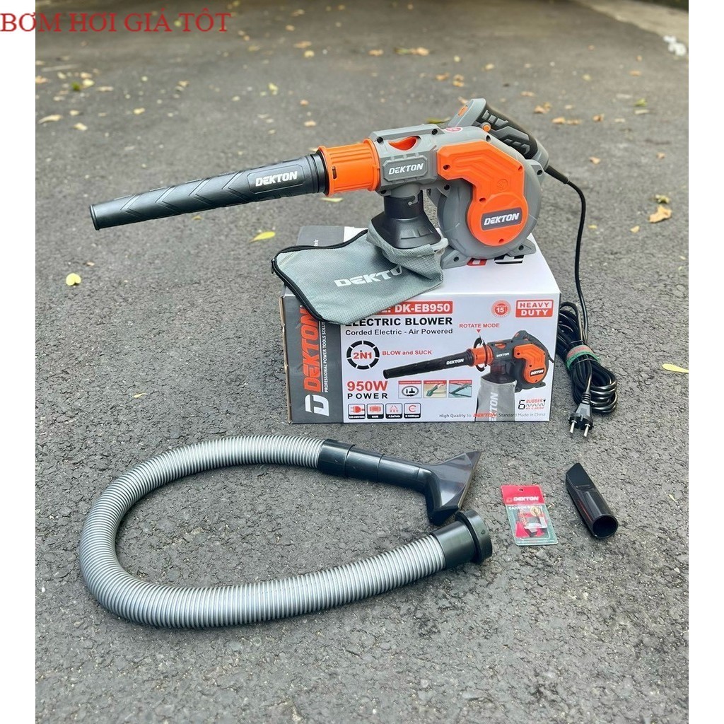 Máy thổi bụi hút bụi cầm tay DEKTON EB950 công suất 950W, nhiều tốc độ, 2 chức năng ⚽️ bơm hơi GT