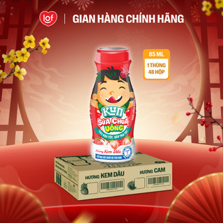  Sữa chua uống KUN vị kem dâu thùng 48 chai x 85ml 