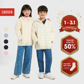  Áo khoác chần bông unisex trẻ em CANIFA áo phao có mũ dài tay siêu nhẹ siêu ấm 3OT25W001 