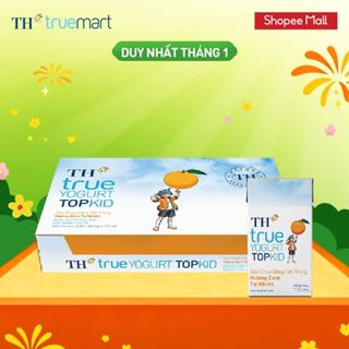  Livestream  Thùng Sữa Chua Uống Tiệt Trùng TH true YOGURT TOPKID milk Hương Cam 110ml  48 Hộp  