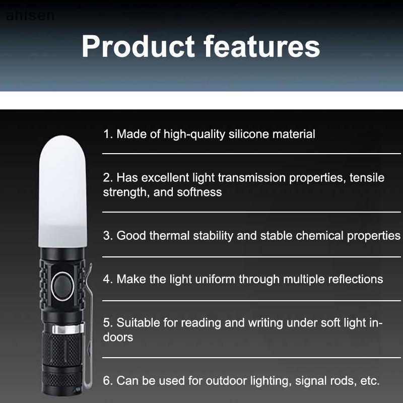 Ahlsen 2 Chiếc Silicon Đàn Hồi Đèn Pin Lampshade Cho SP31 SP35 IF22A C8G IF25A SP36 S2 C8 EA01 TS21 