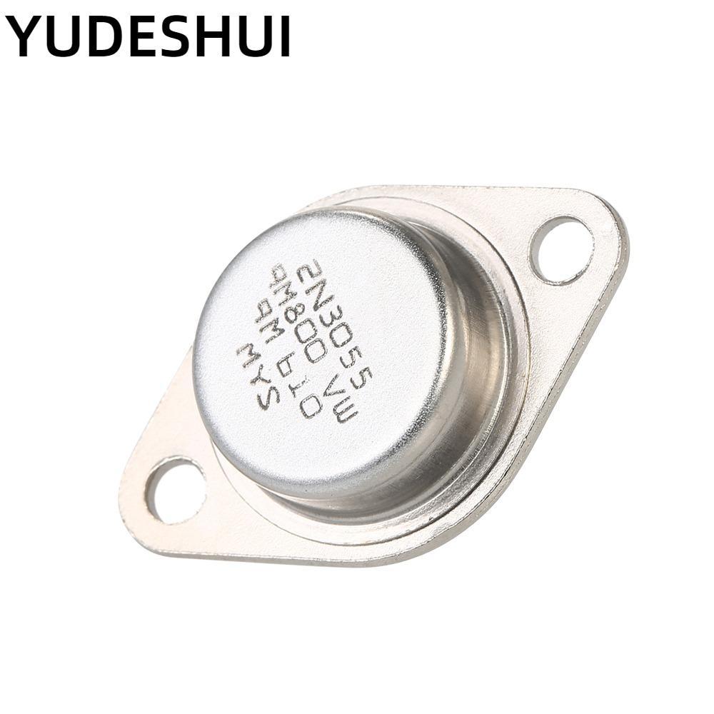 YudhUI 5 Chiếc Điện Trở, Kim Loại 15A / 60V 2N3055 Điện, Bộ Transistor 2N3055 NPN TO-3 Transistor Tắ
