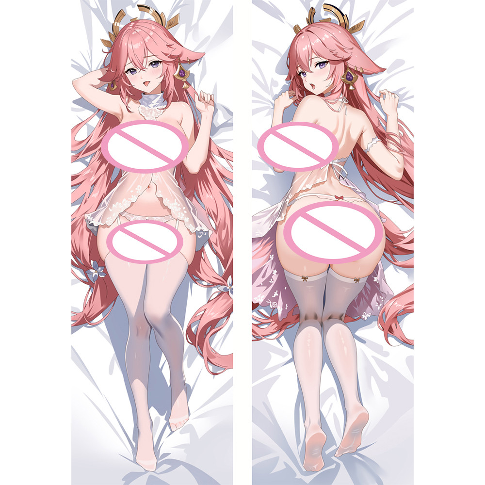 Genshin Impact Yae Miko Anime Dakimakura Otaku Waifu Kích Thước Cuộc Sống 2 Mặt In Ôm Cơ Thể Otaku Đ