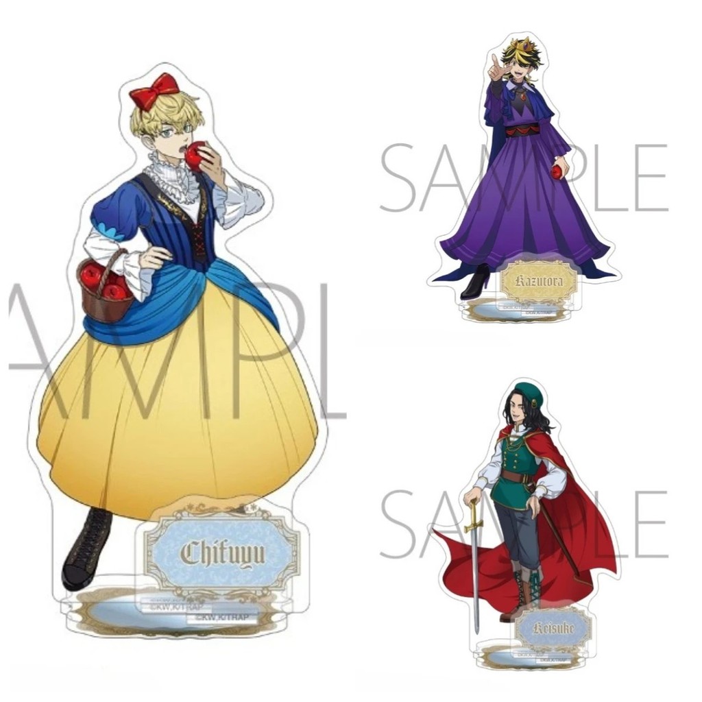 Standee anime Tokyo Revengers mô hình mica Chifuyu Kazutora Baji Keisuke ver cổ tích trang trí bàn h