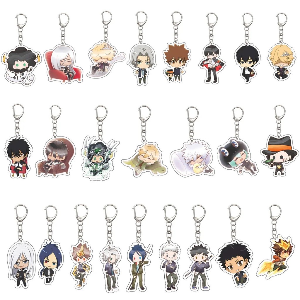 Móc khóa Anime Katekyo Hitman Reborn Gia sư Reborn Acrylic Mica Sawada Tsunayoshi Hibari Kyoya Gokud