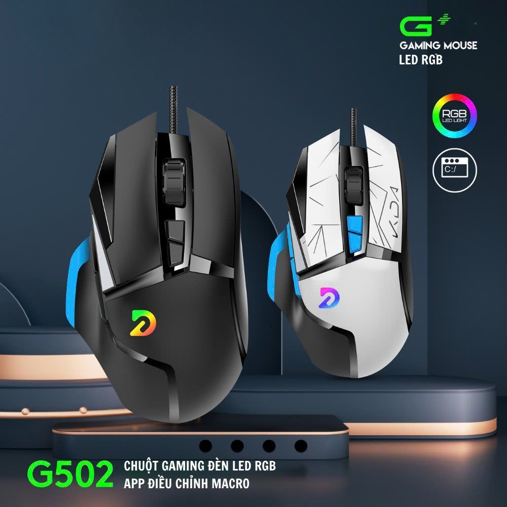 Chuột Gaming Deiog G502 Chính Hãng Có App Tùy Chỉnh DPI RGB 16 Triệu Màu Chơi Game Mượt