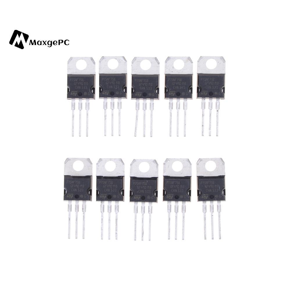 [Max-t] 10 CÁI P75NF75 P75N75 STP75NF75 TO-220 bóng bán dẫn oril mới