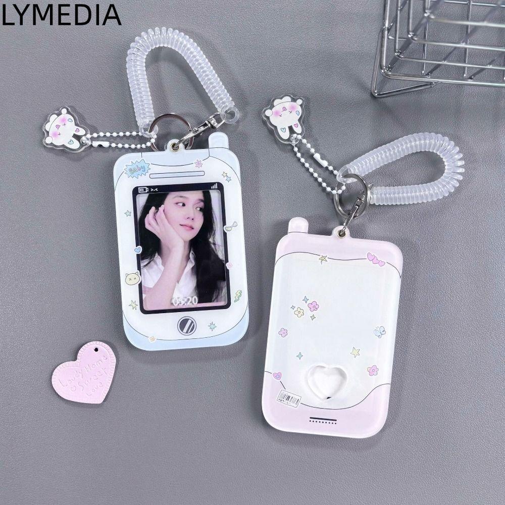 LYMEDIA Kpop Photocard Holder, ID Bus Cards Móc khóa bảo vệ Idol Photo Card Tay áo, Khung điện thoại