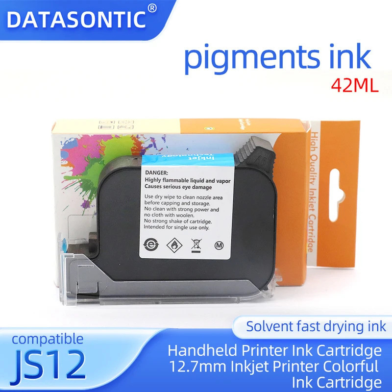 Mới JS12 JS12M Hộp mực sấy nhanh cho máy in phun nhiệt cầm tay JS12 JS10 Hộp mực mô hình chung không