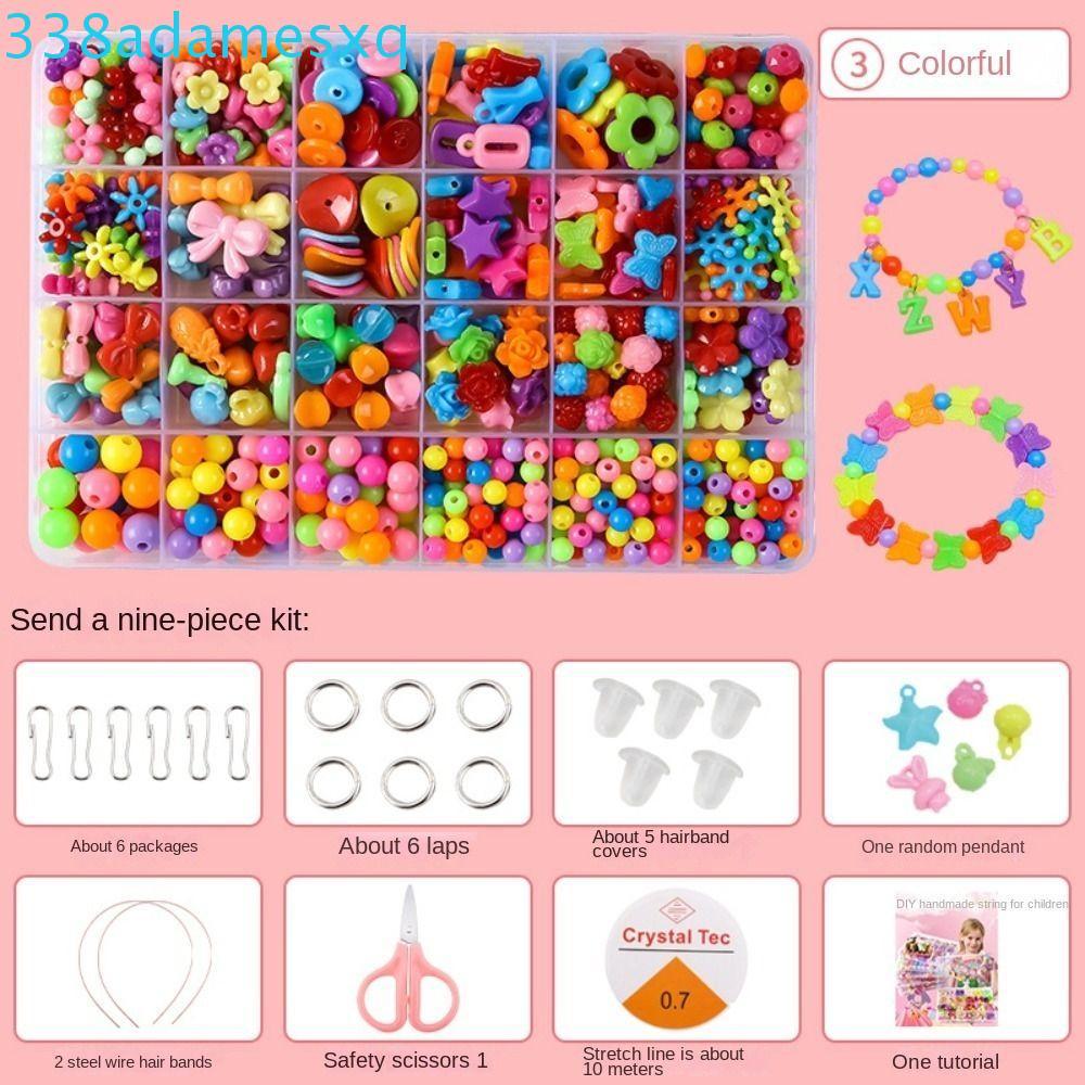 ADAMESXQB DIY Handmade Đính Hạt Bộ Đồ Chơi, Nghệ Thuật Thủ Công DIY Bộ Đồ Chơi Để Làm Vòng Tay Hạt Đ