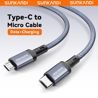 Cáp SUNKANDI USB C sang Micro USB Cáp bện 480Mbps cho máy ảnh Ổ cứng máy tính xách tay