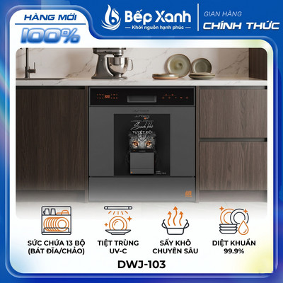 DWJ-103 | Máy rửa bát độc lập Junger Leopard DWJ-103, DWJ-100 - 13 bộ - Tiệt trùng UV