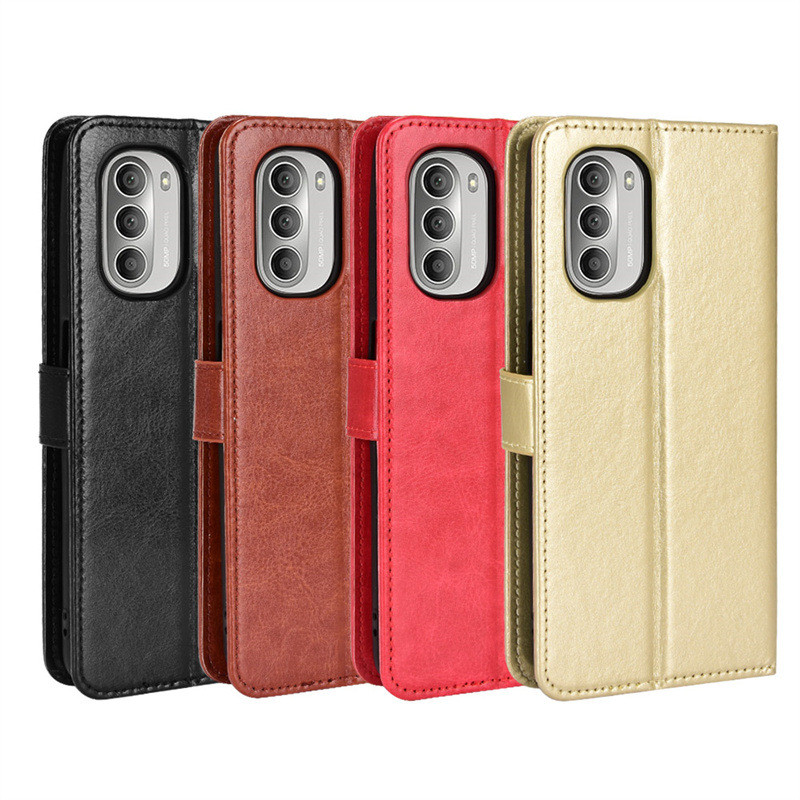 Thích Hợp Cho Motorola G51 Ốp Lưng Điện Thoại Motorola G51 5G Bao Da Flip Crazy Horse Họa Tiết Dây T