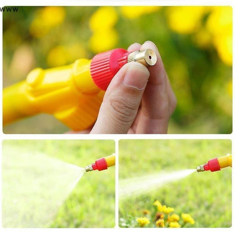 [auz] Manual High Pressure Air Pump er Adjustable Drink Bottle  Head Nozzle Garden Watering Tool er 