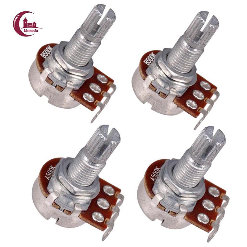 Nồi đo điện áp Guitar 18mm Trục dài 500K, 4 gói A500K & B500K