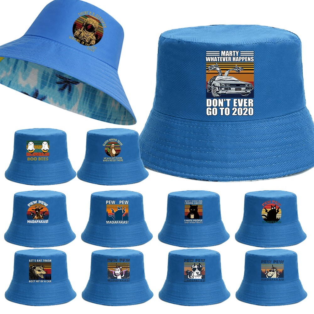 UV protection Hiking trekking hat Best seller Double-sided wear Sunproof fisherman hat Cotton Fashio