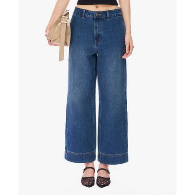 GIGI - Quần jeans nữ ống rộng wash bạc_G3105J261507-30