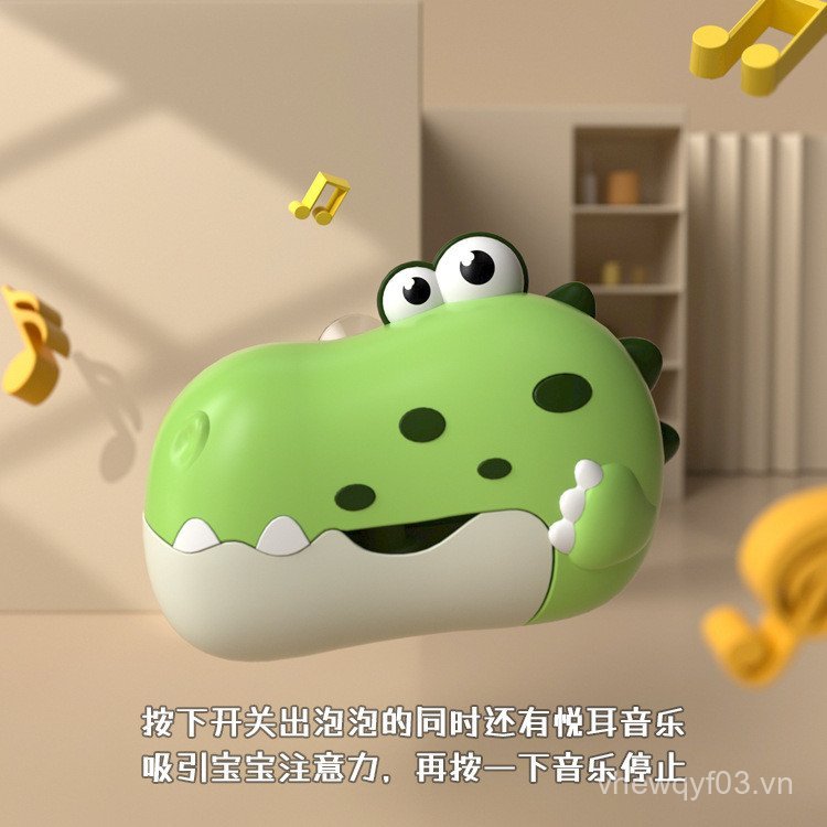 Hàng sẵn có Đồ chơi bán buôn Spit Bubble Phòng tắm Baby Bath Music Bubble Machine Bath Electric Dino
