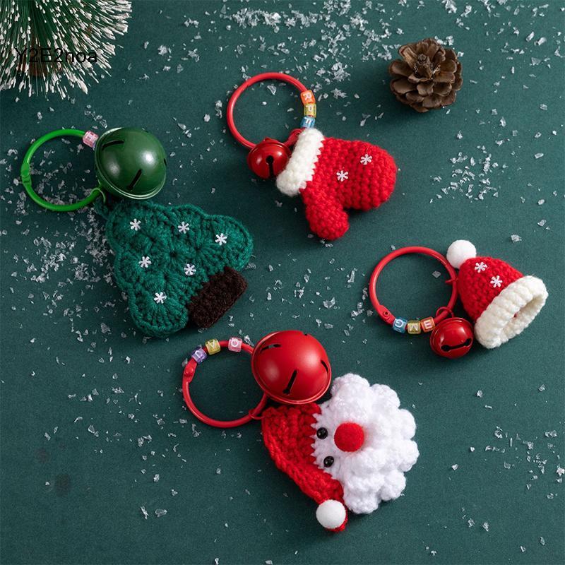 Y2E2noa 2026 Giáng Sinh Móc Ông Già Noel Móc Khóa Mặt Dây Chuyền Túi Quyến Rũ Dễ Thương Handmade San