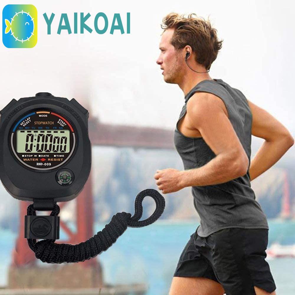 Đồng hồ bấm giờ thể thao GLENES, Đồng hồ bấm giờ kỹ thuật số điện tử LCD chống nước, Bộ hẹn giờ bấm 