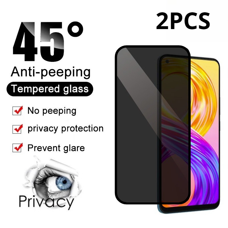 1-2 Chiếc Kính Cường Lực Bảo Vệ Màn Hình Cho HTC U23Pro U23 U20 5G Pro Bảo Vệ Cạnh Đen Riêng Tư Cho 