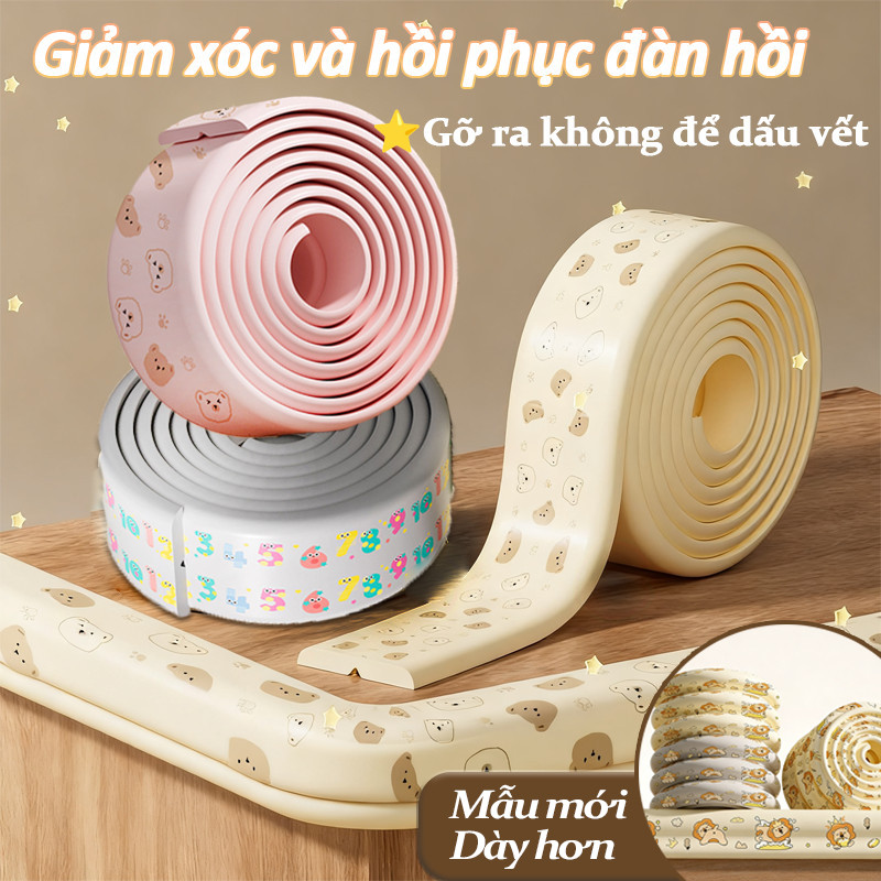 Miếng Dán Bịt Góc Tường Chống Va Chạm An Toàn Cho Bé ，Cuộn Xốp Bọc Cạnh Bàn Chống Trẻ Va Đập 2M