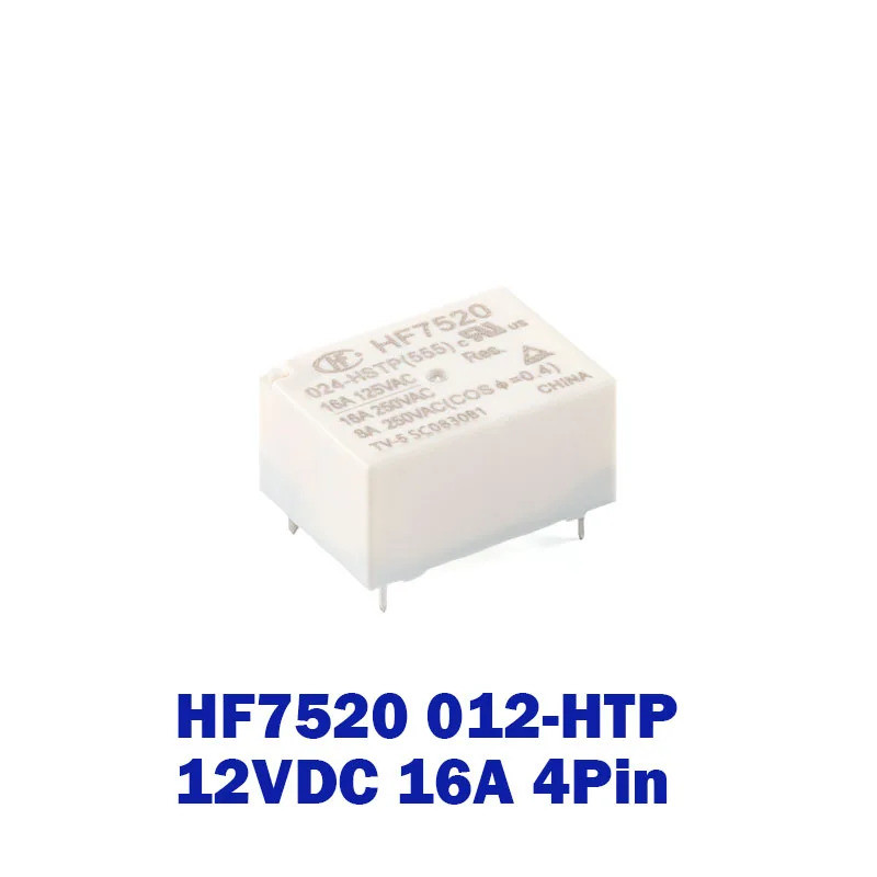 5 Chiếc Rơ Le 24V HF7520 024-HSTP 24VDC 16A 4Pins Mới 100%