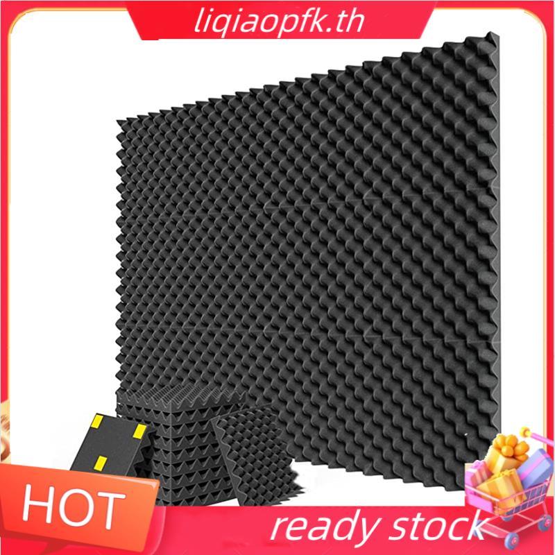 Store 12 Gói Acoustic Foam Board Chống Mật Độ Cao Acoustic Foam 1 InX12 InX12in, Đen