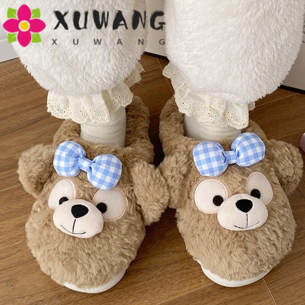 XUWANG Duffy Bear Dép Gilrs thường ngày mùa đông