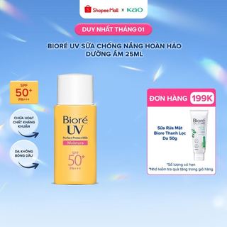  Biore Sữa Chống Nắng Bảo Vệ Hoàn Hảo DƯỠNG ẨM Biore UV SPF50+ PA+++ 25ML 